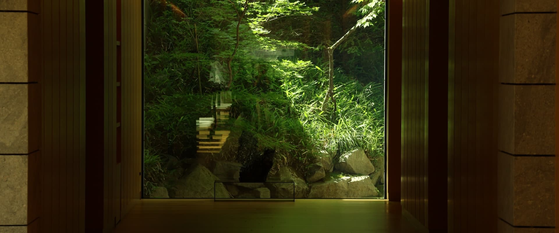 Traditional Japanese ryokan inn at night